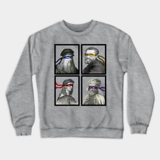 Renaissance Artists Tmnt Leonardo Donatello Raphael Michelangelo Parody artwork Crewneck Sweatshirt